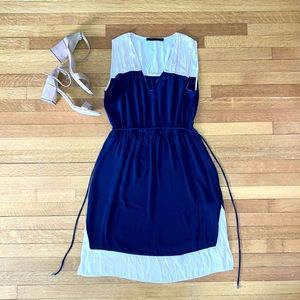 Zara Navy & Cream Dress